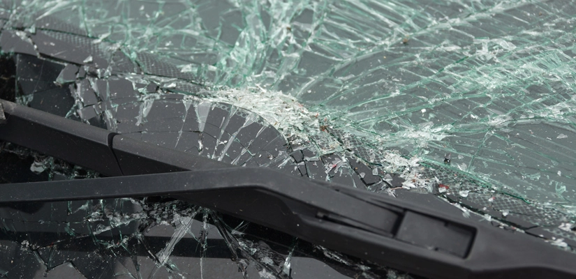 Broken windshield